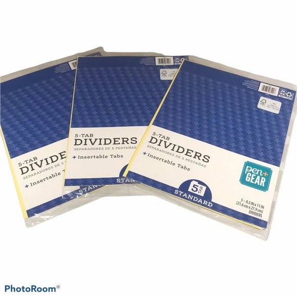 Lot Of 3 Pen And Gear Standard 5 Tab Dividers New - Picture 1 of 5